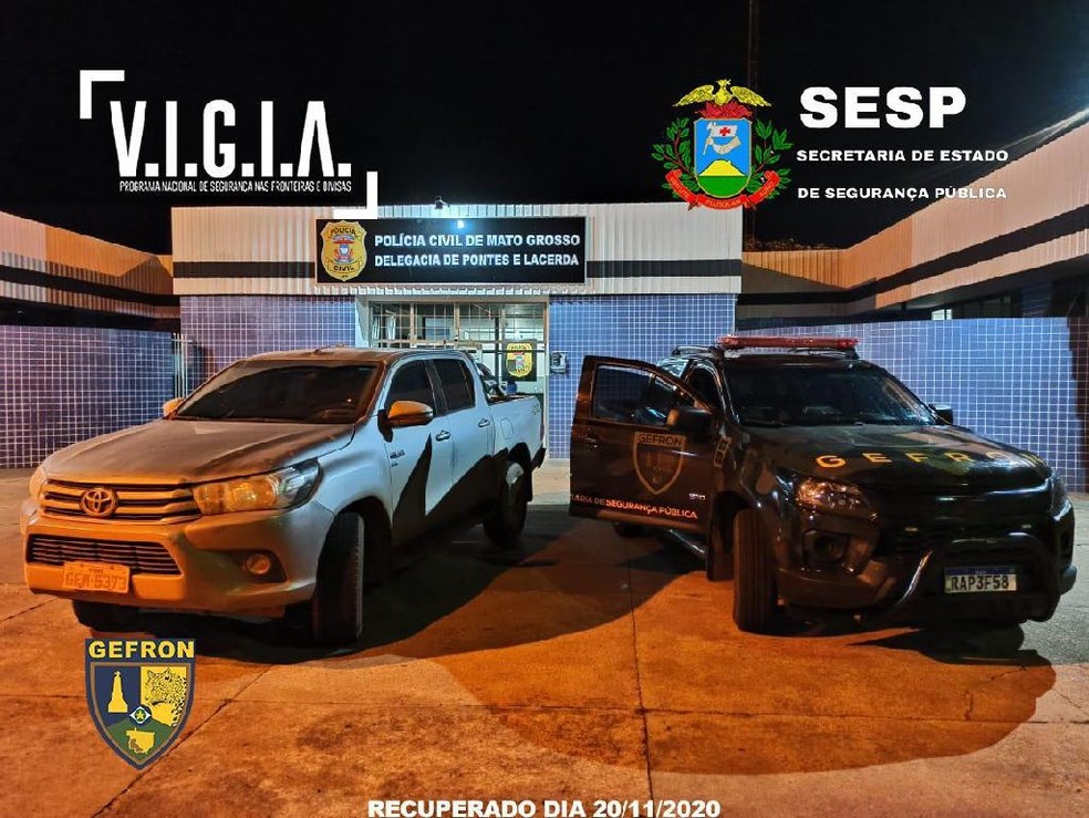 Ladrão morre em confronto com policiais em MT ao tentar levar caminhonete roubada para a Bolívia