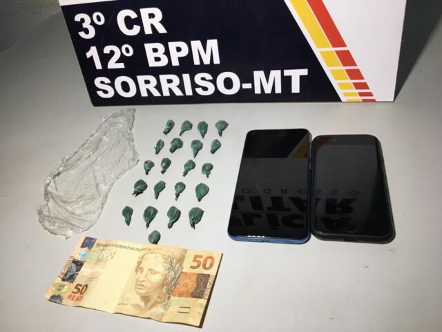 Suspeitos traficantes de drogas são detidos pela PM em Sorriso