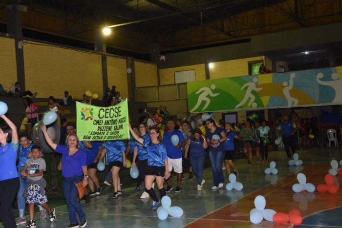 Abertura da confraternização esportiva e cultural dos servidores da educação reuniu atletas no Ginásio do Complexo Dom Aquino