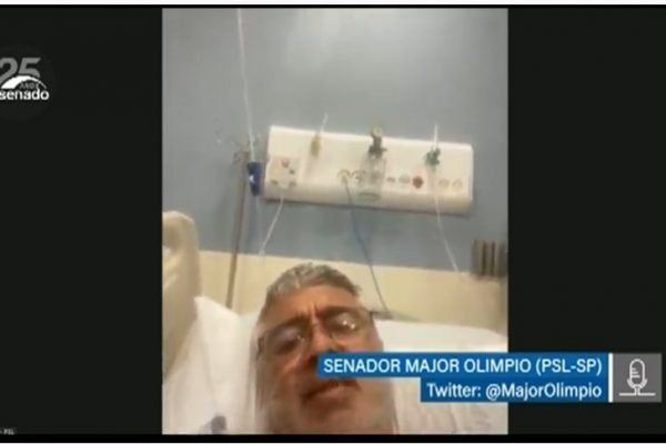 Diagnosticado com covid-19, senador Major Olímpio é internado em UTI