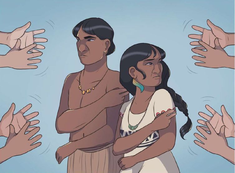 História em quadrinhos retrata língua indígena de sinais