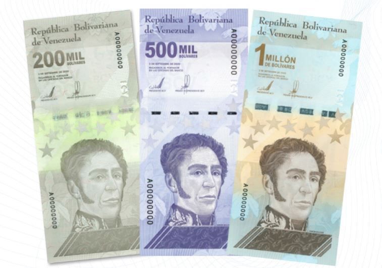Venezuela lança nota de 1 milhão de bolívares; cédula vale R$ 3,04