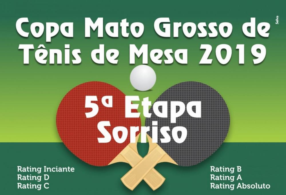 Sorriso será sede da 5ª etapa da Copa Mato Grosso de Tênis de Mesa