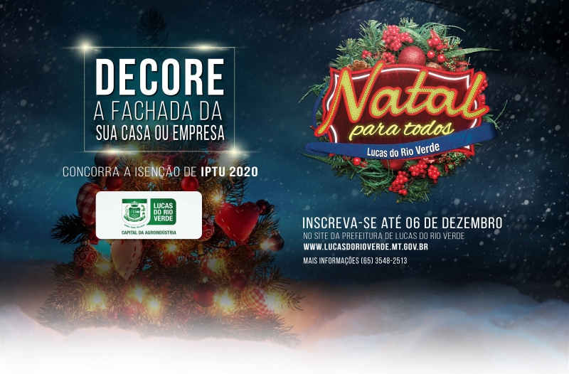 Inscrições para o concurso de decoração natalina em LRV começam na próxima segunda-feira (18)