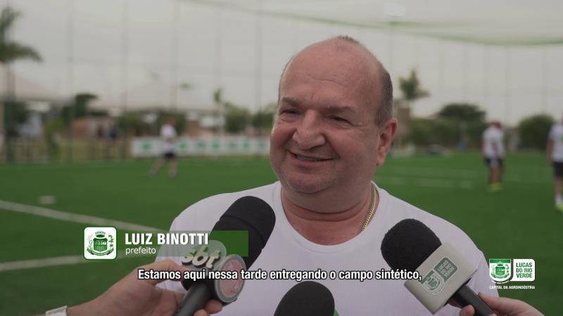 Inauguração do primeiro campo municipal de futebol 7 de gramado sintético