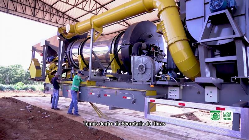 Instalação da usina de asfalto