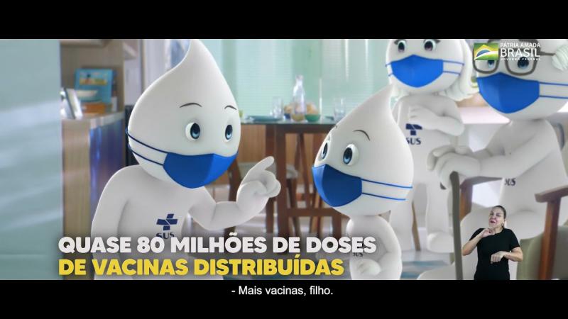 Família Gotinha - Campanha de vacinação contra a Covid-19